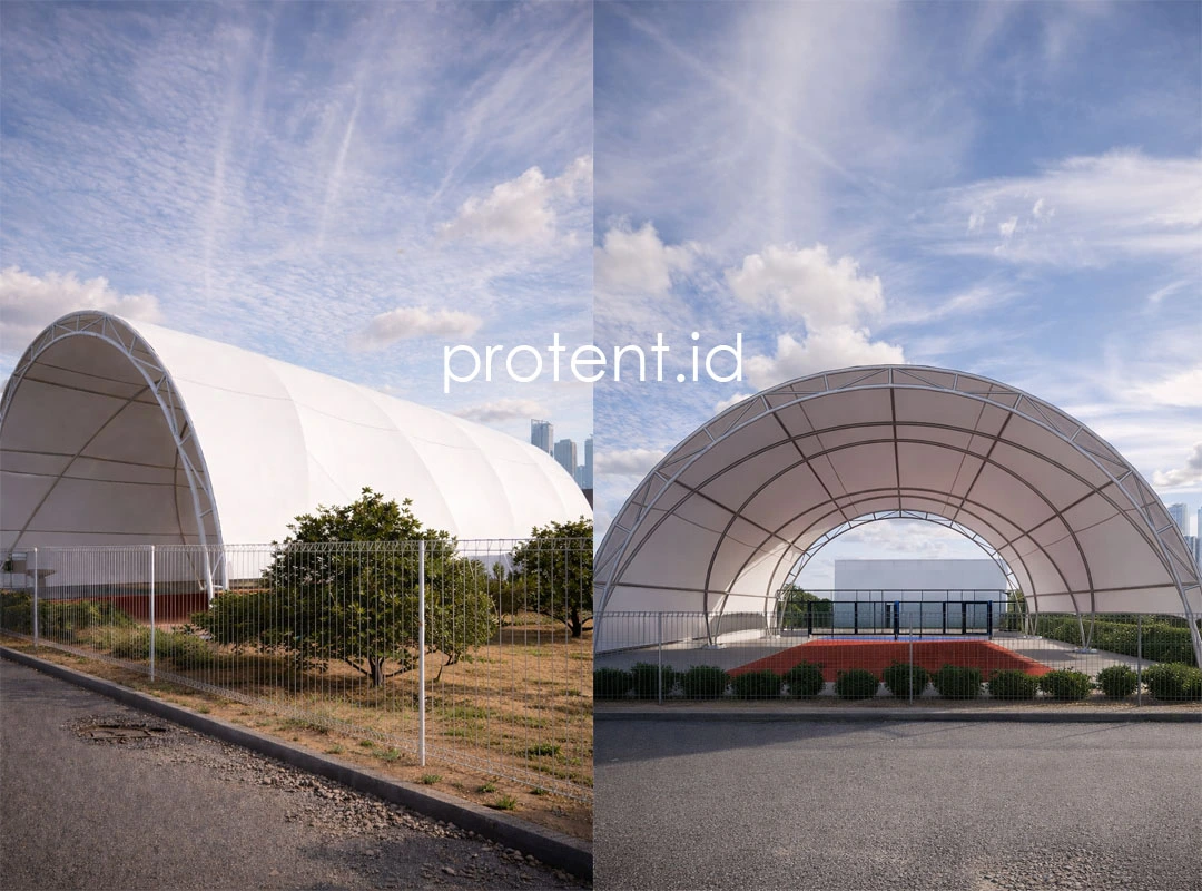 Atap Membran lapang padel Jakarta