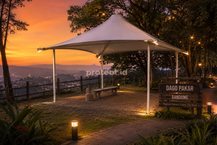 tenda membran taman tempat wisata 