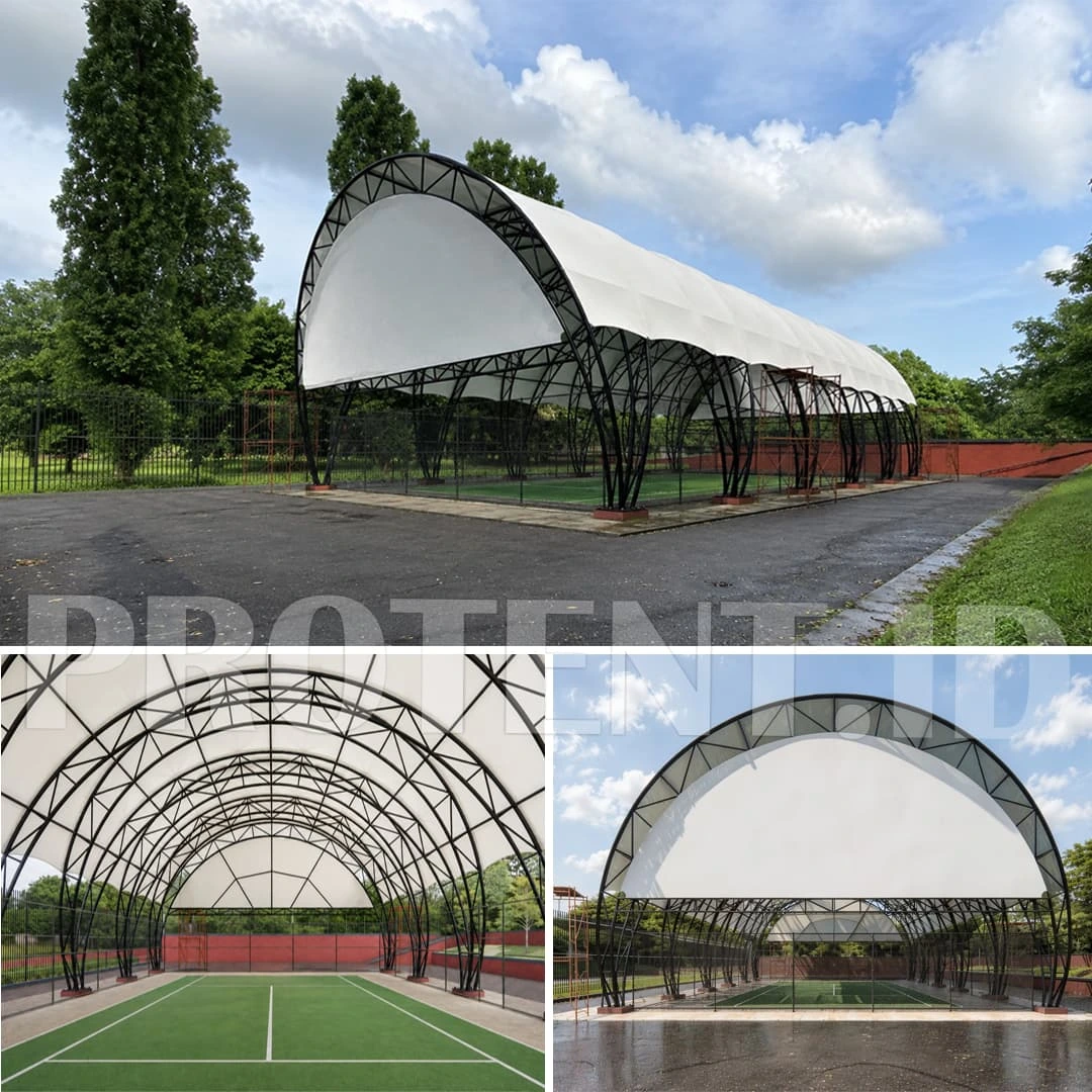 atap membran lapang tenis